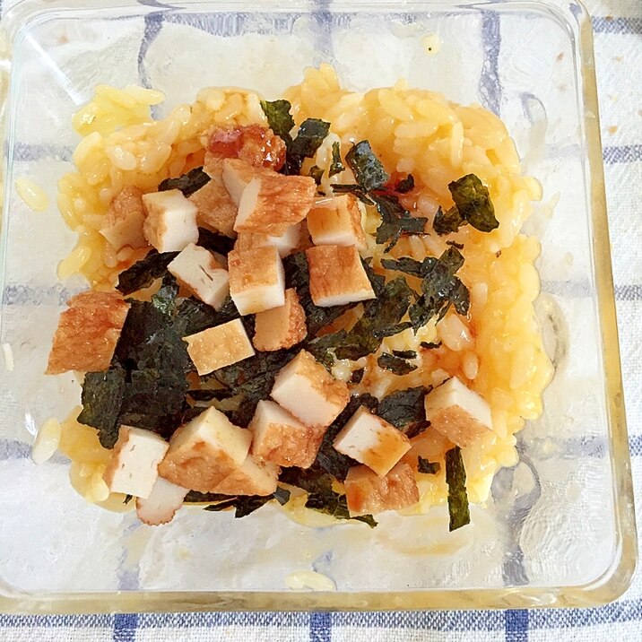 さつま揚げの卵かけご飯♡